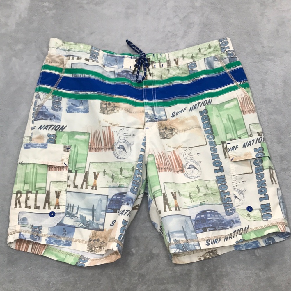Tommy Bahama Relax Printed Cargo Board Shorts Size XL